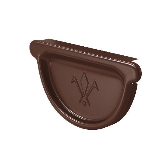 Водосток Aquasistem, система 150/100 - Заглушка универсальная с резиновым уплотнителем RAL 8017 Коричневый купить в Каменск-Уральском