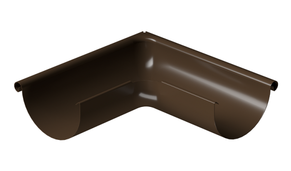 Угол внешний 90° D125 Döcke STAL PREMIUM Каштан, (RAL 8017) купить в Каменск-Уральском