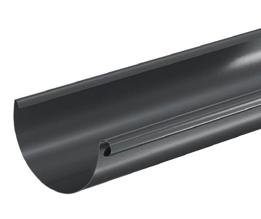 Водосток Aquasistem, система 125x90 - Водосточный желоб 3.00м RAL 7024 Тёмно-серый купить в Каменск-Уральском