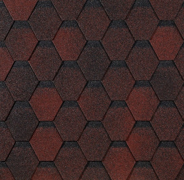 Гибкая черепица EURASIA Docke, Коллекция ШЕСТИГРАННИК Красный купить в Каменск-Уральском