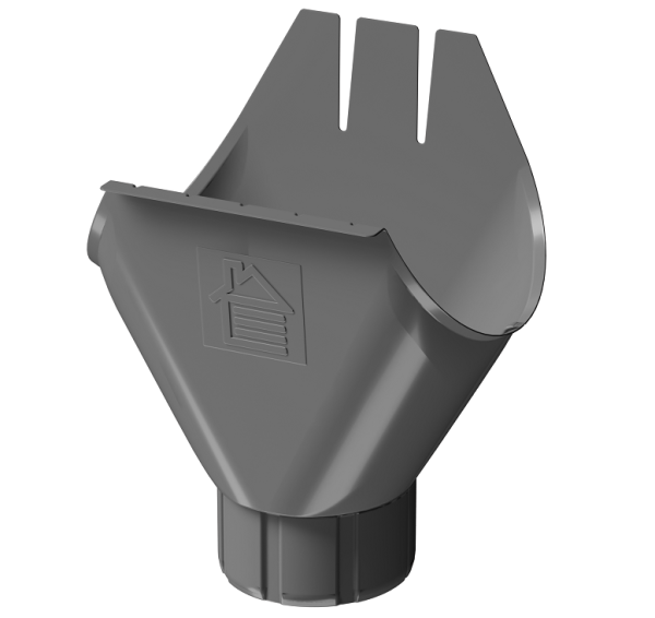 Воронка желоба D125 Döcke STAL PREMIUM Графит, (RAL 7024) купить в Каменск-Уральском