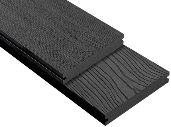 Террасная доска ДПК Outdoor 3D полнотелая STORM/OCEAN BLACK черная купить в Каменск-Уральском