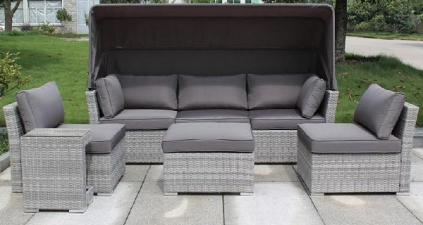 Диван-Трансформер AFINA плетеный из иск. ротанга AFM-320G Grey купить в Каменск-Уральском
