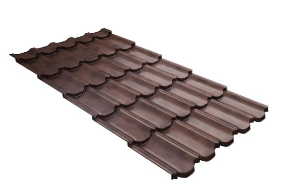Металлочерепица квинта плюс с  3D резом 0,45 Safari Twincolor Brown купить в Каменск-Уральском