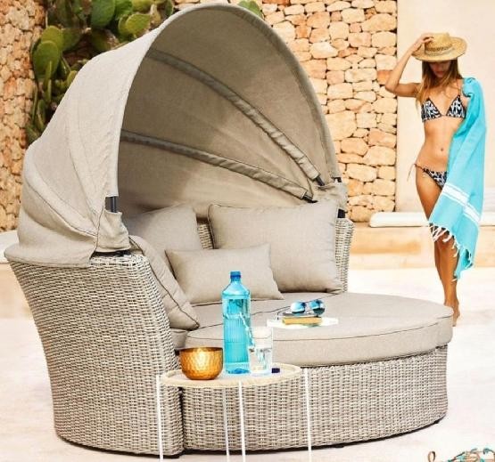 Диван-Трансформер AFINA плетеный из иск. ротанга AFM-325 Beige купить в Каменск-Уральском