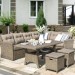 Комплект мебели AFINA плетеной из иск. ротанга AFM-307B Beige купить в Каменск-Уральском