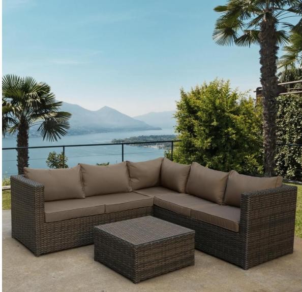 Комплект мебели AFINA плетеной из иск. ротанга YR825A Brown/Beige купить в Каменск-Уральском