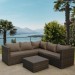 Комплект мебели AFINA плетеной из иск. ротанга YR825A Brown/Beige купить в Каменск-Уральском