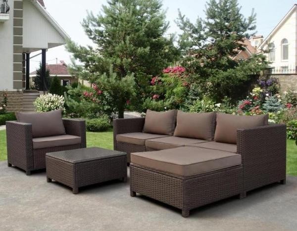 Комплект мебели AFINA плетеной из иск. ротанга YR821A Brown/Beige купить в Каменск-Уральском