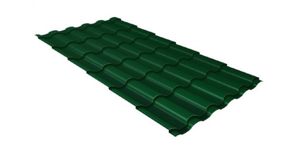 Металлочерепица кредо 0,5 Satin RAL 6005 зеленый мох купить в Каменск-Уральском
