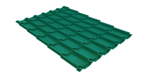 Металлочерепица классик 0,5 Satin RAL 5021 купить в Каменск-Уральском