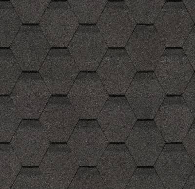 Гибкая черепица Docke, коллекция Шестигранник Серый