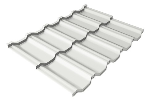 Металлочерепица модульная Квинта Uno Grand Line c 3D резом 0,5 Satin RAL 9003 сигнальный белый купить в Каменск-Уральском
