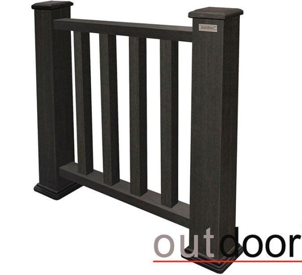 Ограждение из ДПК Outdoor Классик 3D STORM чёрный купить в Каменск-Уральском