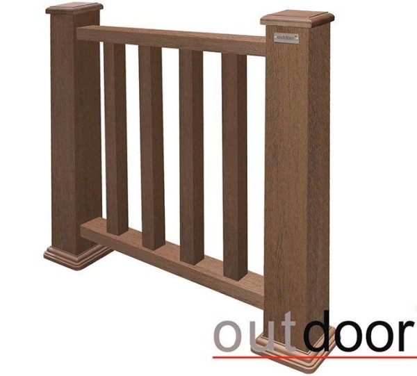 Ограждение из ДПК Outdoor Классик 3D STORM коричневый микс купить в Каменск-Уральском