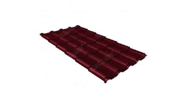 Металлочерепица камея 0,5 Satin RAL 3005 красное вино купить в Каменск-Уральском