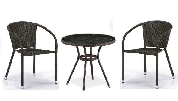 Комплект плетеной мебели AFINA из иск. ротанга Асоль-7 T282ANT/Y137C-W53 Brown 2Pcs купить в Каменск-Уральском