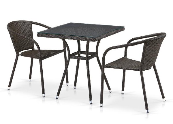 Комплект плетеной мебели AFINA из иск. ротанга T282BNT/Y137C-W53 Brown 2Pcs купить в Каменск-Уральском