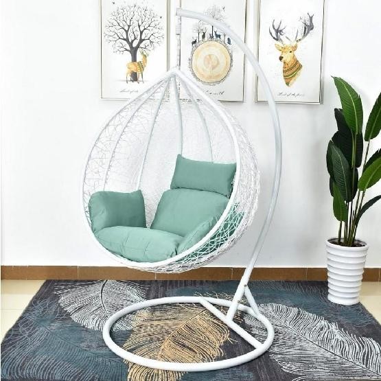 Кресло Подвесное из искусственного ротанга AFM-168A-L White/Green купить в Каменск-Уральском