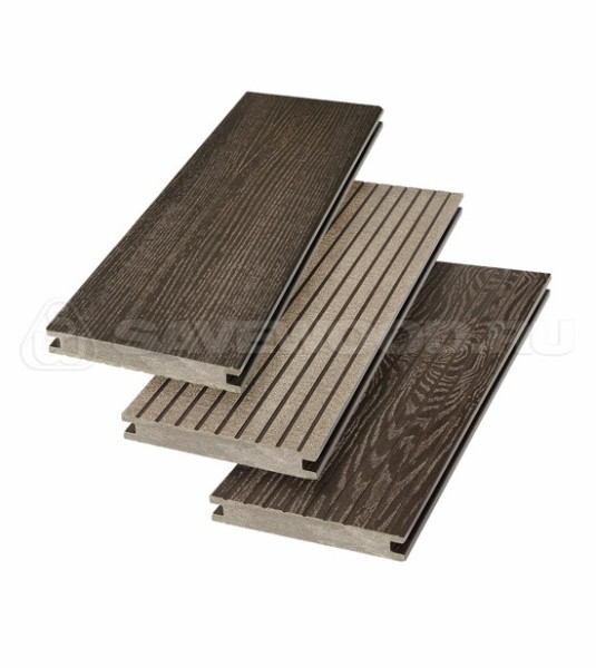 Террасная доска SW Fraxinus (R) полнотелая «SaveWood» Темно-коричневый купить в Каменск-Уральском