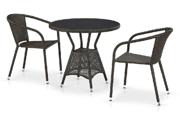 Комплект плетеной мебели AFINA из иск. ротанга T707ANS/Y137C-W53 Brown 2Pcs купить в Каменск-Уральском