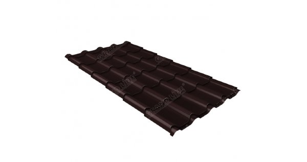 Металлочерепица камея 0,5 Satin RAL 8017 шоколад купить в Каменск-Уральском