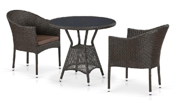 Комплект плетеной мебели AFINA из иск. ротанга T707ANS/Y350-W53 Brown 2Pcs купить в Каменск-Уральском