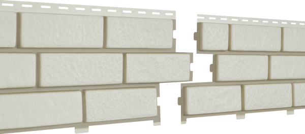 Фасадная панель Ю-Пласт Стоун Хаус Кирпич с декорированным швом Белый купить в Каменск-Уральском