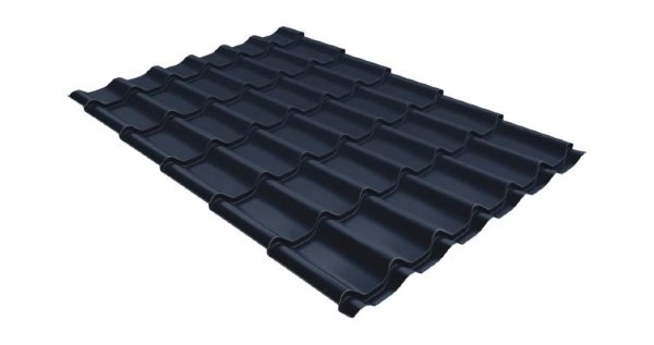 Металлочерепица классик 0,5 Satin RAL 7024 мокрый асфальт купить в Каменск-Уральском