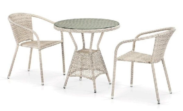 Комплект плетеной мебели AFINA из иск. ротанга T705ANT/Y137C-W85 Latte 2Pcs купить в Каменск-Уральском