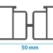 Лага алюминиевая KRONEX 50x25x3000 мм несущая купить в Каменск-Уральском