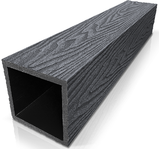 Столб ДПК 3D GardenParkett фактура дерева Графит купить в Каменск-Уральском