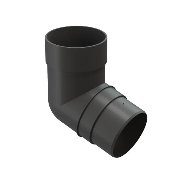 Колено 72˚ для водосточной трубы Docke Premium Графит купить в Каменск-Уральском