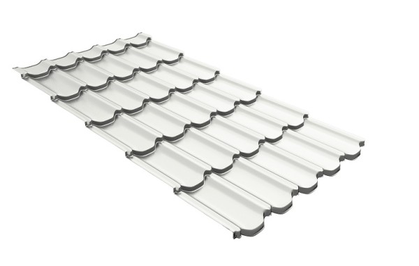 Металлочерепица квинта плюс с 3D резом 0,5 Satin RAL 9003 сигнальный белый купить в Каменск-Уральском