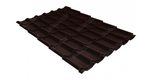Металлочерепица классик GL 0,5 Quarzit RAL 8017 шоколад Metallic купить в Каменск-Уральском