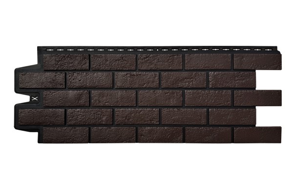 ФП Grand Line состаренный кирпич премиум Шоколадный (шов RAL 9005) купить в Каменск-Уральском